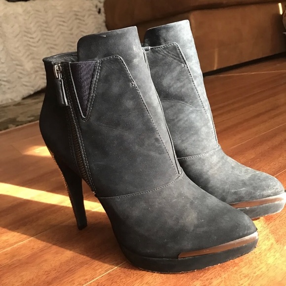 Herve Leger Women Mercer Blue Vero Cuoio Ankle Boots W Dust Bag US 9 - Picture 8 of 11